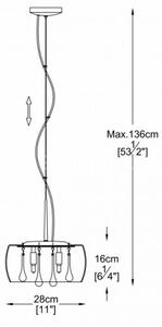 Zuma Line P0076-03E-F4FZ - Пендел CRYSTAL 3xG9/42W/230V