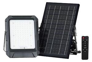 LED Solar прожектор LED/10W/3,7V IP65 4000K черен + д.у