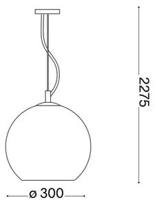 Ideal Lux - Пендел NEMO 1xE27/42W/230V меден