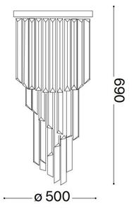 Ideal Lux - Кристален полилей за повърхностен монтаж CARLTON 12xE14/40W/230V хром