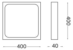 Ideal Lux - LED Плафониера UNIVERSAL LED/36W/230V 40x40 см бял