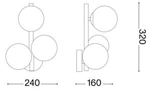 Ideal Lux - LED аплик PERLAGE 3xG9/3W/230V черен