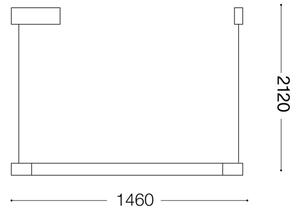 Ideal Lux - LED Пендел YOKO LED/16W/230V черен