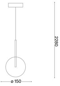 Ideal Lux - LED Пендел EQUINOXE 1xG4/2W/230V златист