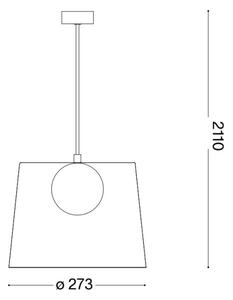 Ideal Lux - LED Пендел FADE 1xG9/3W/230V златист