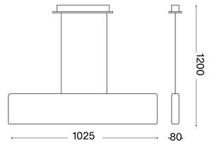 Ideal Lux - LED Пендел DESK LED/32W/230V 3000K черен