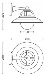 Philips 17381/30/PN - Външна стенна лампа COMORANT 1xE27/42W/230V IP44