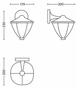 Philips 15471/30/16 - LED Екстериорен аплик ROBIN 1xLED/4,5W/230V IP44