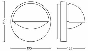 Philips 16245/87/16 - Екстериорен аплик JUNE 1xE27/12W/230V IP44