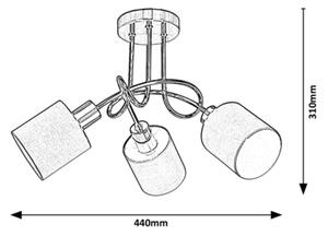 Rabalux - Полилей 3xE14/25W/230V