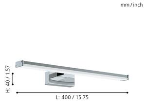 Eglo 79532 - LED Лампа за огледало в баня SARNOR 7,4W/230V 40 см IP44 хром