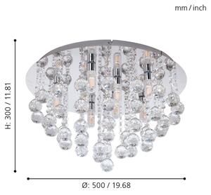 Eglo 79516-LED Плафон за баня MONTEPRANDONE 8xG9/3W/230V IP44 хром