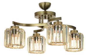 Плафонна люстра CRYSTALLINE 4xE27/40W/230V, бронзова