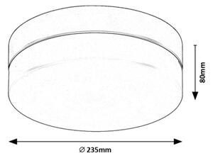 Rabalux 75025-LED Плафон за баня GAELO LED/15W/230V Ø 23 cm черен