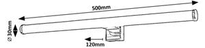 Rabalux 75038 - LED Лампа за огледало в баня NOUR LED/9W/230V IP44