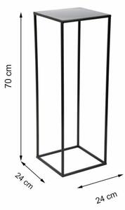 Стойка за цветя 70x24 см черен