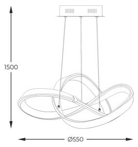 Zuma Line MD9717-1-3BCD - LED Пендел INDIGO LED/44W/230V черен