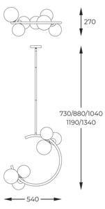 Zuma Line P0454-06Q-F7AA - Висящ полилей MOLECULE 6xG9/33W/230V златист