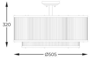 Zuma Line C0528-06H-P7AC - Висящ полилей SERGIO 6xE14/60W/230V черен