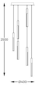 Zuma Line MD4768-6-3BMT - LED Пендел ELIOT LED/25W/230V