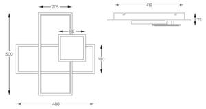 Zuma Line MX4463-3-3WBT - LED Плафониера SALO LED/46W/230V черен