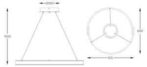 Zuma Line MD4417-1M-3BGD - LED Пендел LINOS LED/30W/230V черен/златист