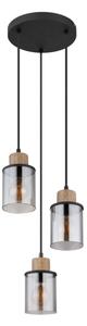 Globo 15707-3HR - Пендел REID 3xE27/15W/230V Ø 27 cm дъб