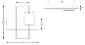 Zuma Line MX4463-3-3YYCGT - LED Плафониера SALO LED/46W/230V златист