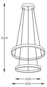 Zuma Line 18140GD-2 - LED Пендел BRENO LED/50W/230V 3000/4000/6000K