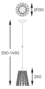 Zuma Line P0547-01H-F9AC - Пендел BACH 1xE14/40W/230V златист