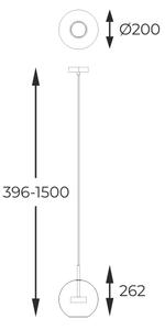 Zuma Line P0428-01J-L4AC - LED Пендел ENCELADUS LED/5W/230V златист