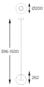 Zuma Line P0428-01J-F4AC - LED Пендел ENCELADUS LED/5W/230V сребрист