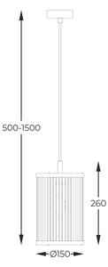 Zuma Line P0528-01F-P7AC - Пендел SERGIO 1xE14/60W/230V черен