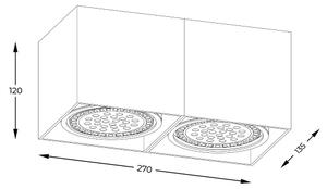 Zuma Line ACGU10-116-N - Спот BOX 2 2xGU10-ES111/15W/230V бял