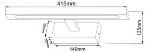 Zuma Line W89443-12W-BK - LED Лампа за огледало ALTER LED/12W/230V IP44 черен