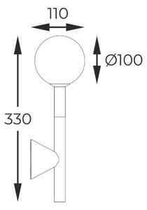 Zuma Line W0574-01B-F7AA - Аплик ARCTURUS 1xG9/4W/230V златист