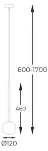 Zuma Line P0574-01F-F7AA - Пендел ARCTURUS 1xG9/4W/230V златист