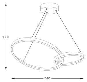 Zuma Line 20002P-GD - LED Пендел RANDO LED/36W/230V 3000/4000/6000K