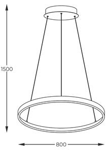 Zuma Line 2023201-BK80 - LED Пендел BRENO LED/36W/230V 3000/4000/6000K