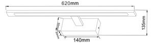 Zuma Line W89443-20W-BK - LED огледално осветление ALTER LED/20W/230V IP44 черно