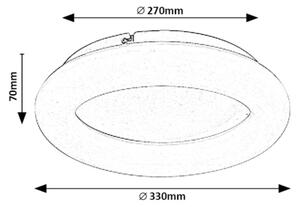 Rabalux 71168 - LED Плафониера CELIE LED/24W/230V Ø 33 см бял