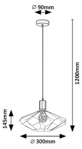 Rabalux 72241 - Пендел FRAN 1xE27/40W/230V