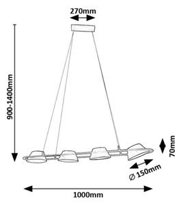 Rabalux 72218 - LED Пендел ODISS LED/36W/230V 3000K