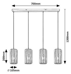 Rabalux 72256 - Пендел VENESS 4xE27/40W/230V