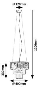 Rabalux 72265 - Пендел ELOISA 3xE27/25W/230V