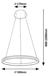 Rabalux 72258 - LED Пендел GRETE LED/32W/230V 3000K