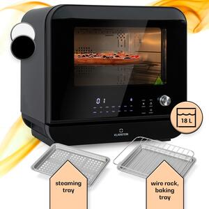 Klarstein Vita Pro, фритюрник с горещ въздух и готвене на пара, 2450 W, 18 литра, 14 програми, резервоар за вода 800 мл