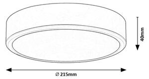 Rabalux 71244 - LED Плафониера LAURI LED/22W/230V Ø 21 см бял