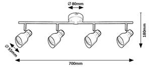 Rabalux 73050 - Спот LILOU 4xGU10/25W/230V