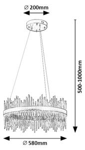 Rabalux 72227 - LED Пендел MABEL LED/36W/230V 3000/4000/6000K златист